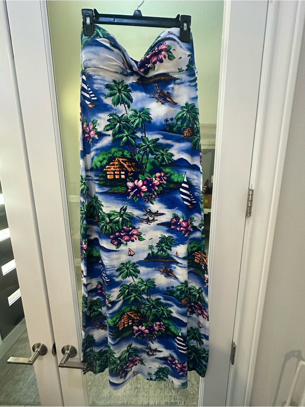 Tommy Bahama Tropical Island Strapless Maxi Dress Medium Twist Bust - Picture 4 of 4